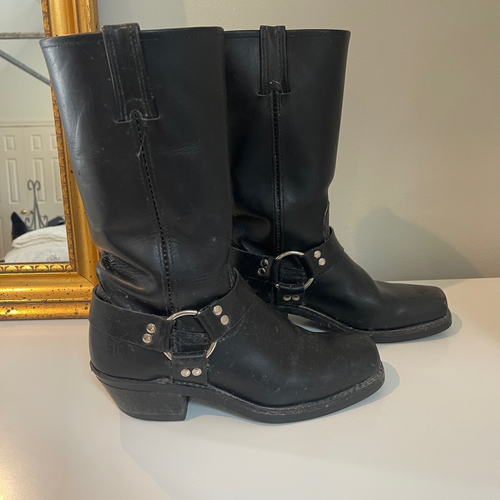 Frye Moto/ harness boots black